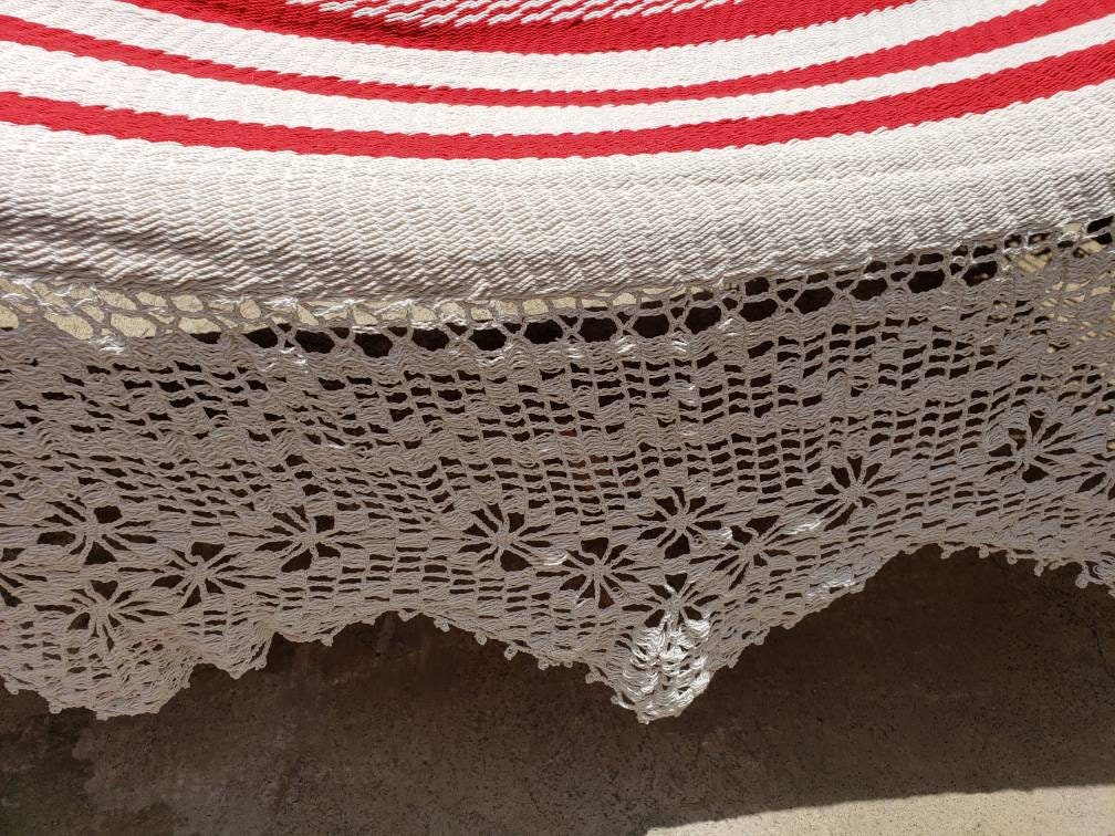 Red and Beige Hammock - 100% Natural Cotton | Columpiame
