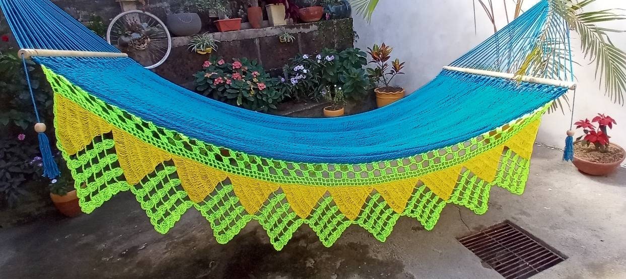 Multicolor Hammock with Natural Cotton - Customizable Colors | Columpiame