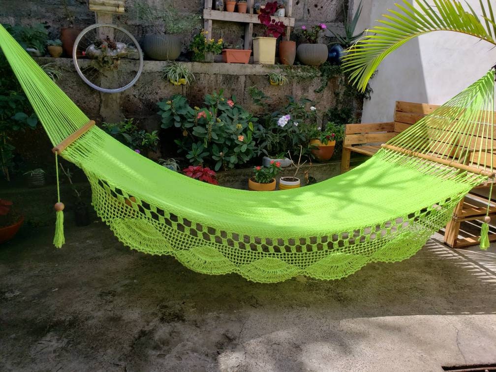 Green Pistachio Hammock - 100% Natural Cotton | Columpiame