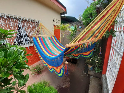 Color Coordinated Hammock - Natural Cotton with Wood | Columpiame