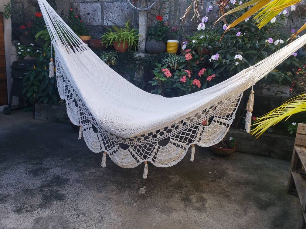 Cute Beige Hammock Without Wood - Natural Cotton | Columpiame