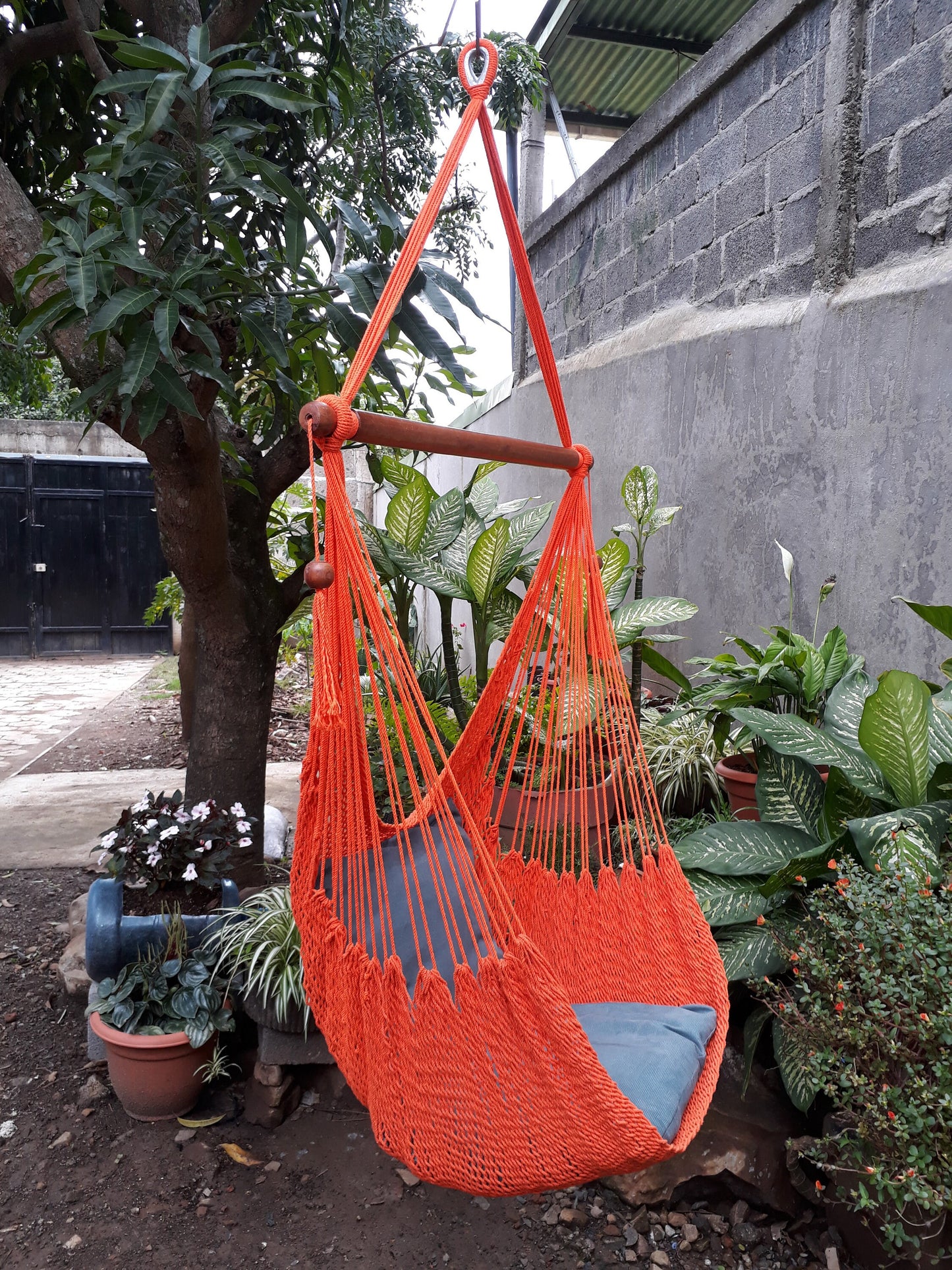 Orange Hanging Chair - 100% Natural Cotton | Columpiame