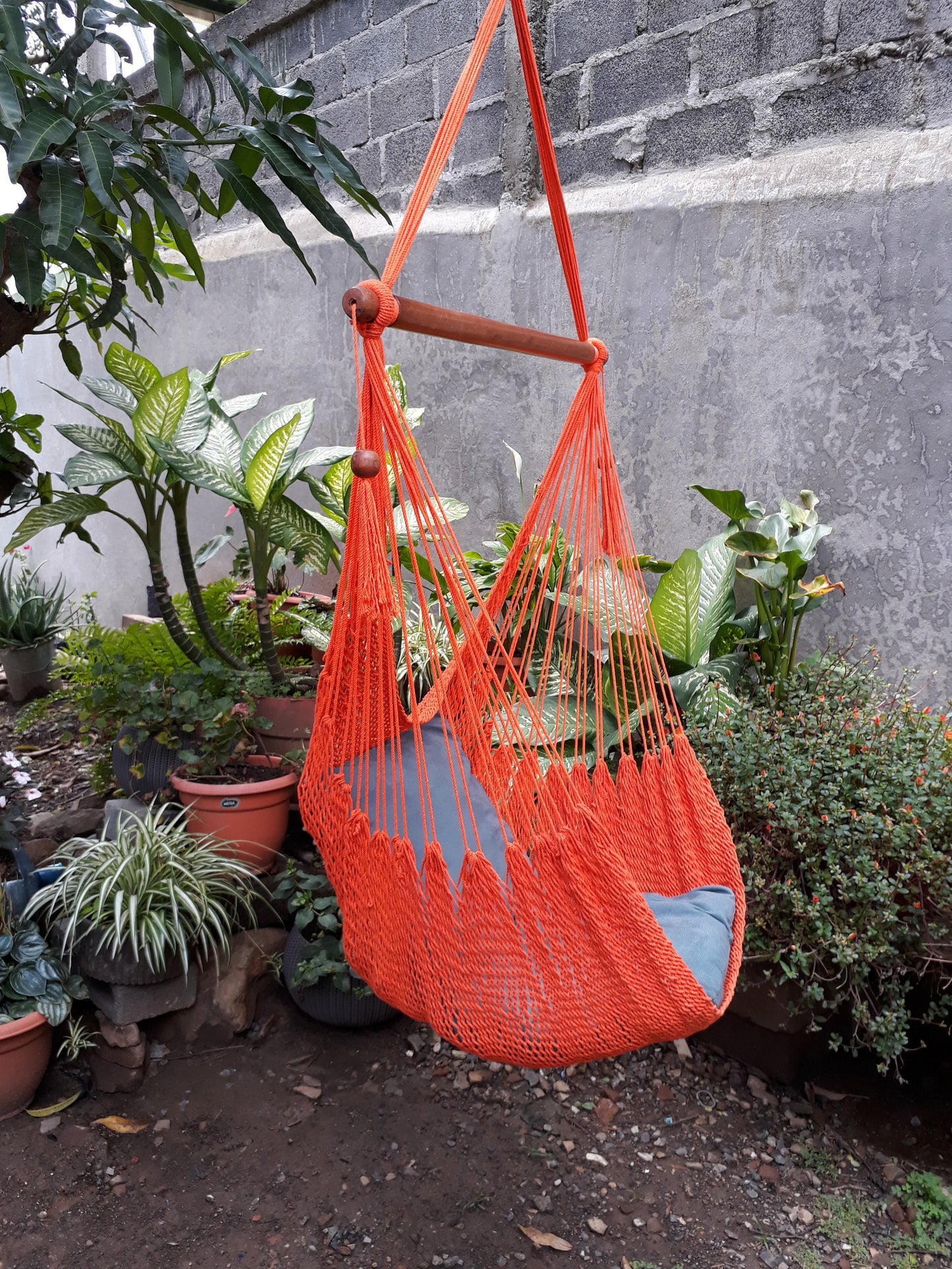 Orange Hanging Chair - 100% Natural Cotton | Columpiame