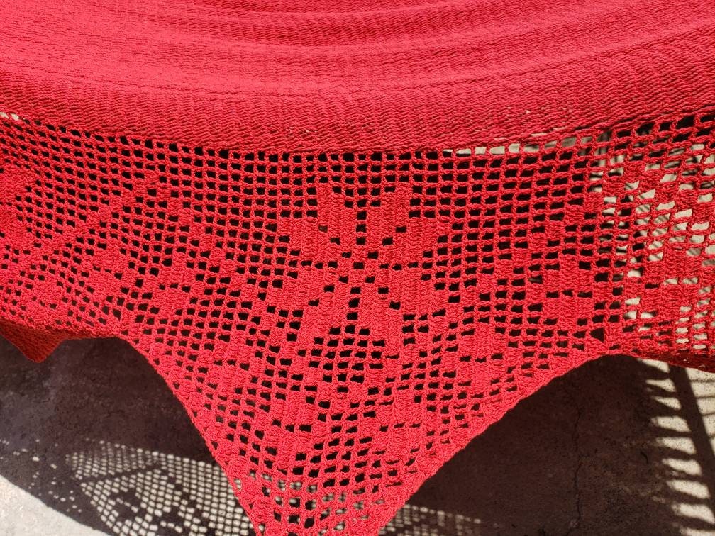 Beautiful Red Hammock with Macrame - Natural Cotton | Columpiame