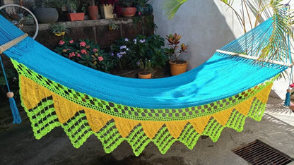 Multicolor Hammock with Natural Cotton - Customizable Colors | Columpiame