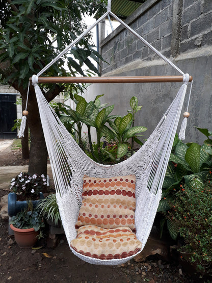Beautiful Beige Hanging Chair - Natural Cotton | Columpiame