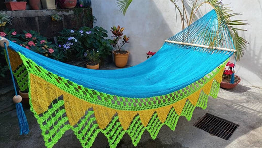 Multicolor Hammock with Natural Cotton - Customizable Colors | Columpiame
