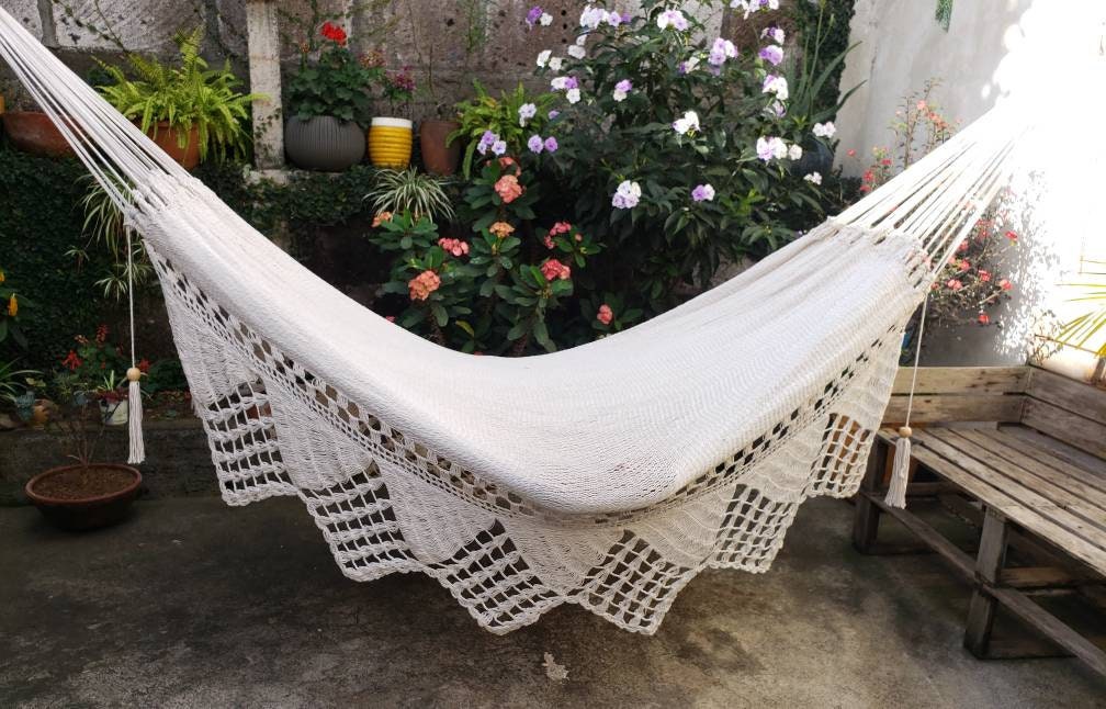 Star Point Hammock Without Wood - 100% Natural Cotton | Columpiame