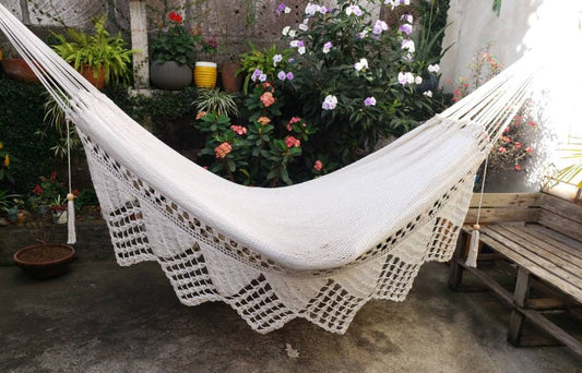Star Point Hammock Without Wood - 100% Natural Cotton | Columpiame