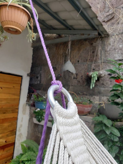 Beige Hammock with Wood - 100% Natural Cotton | Columpiame