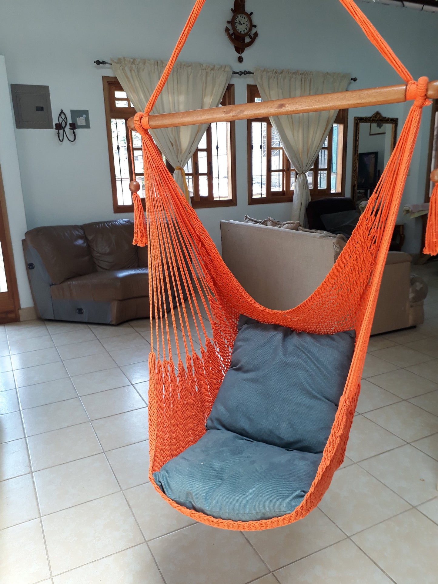 Orange Hanging Chair - 100% Natural Cotton | Columpiame
