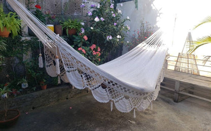 Cute Beige Hammock Without Wood - Natural Cotton | Columpiame