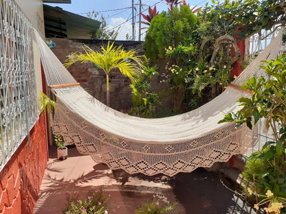 Beige Hammock - with Wood - Natural Cotton | Columpiame