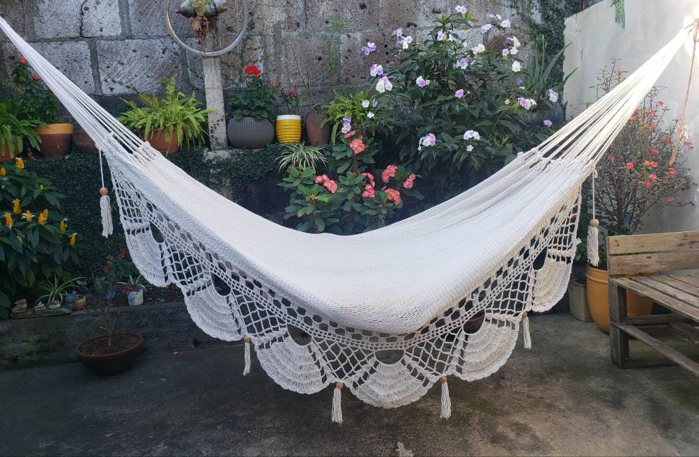Cute Beige Hammock Without Wood - Natural Cotton | Columpiame