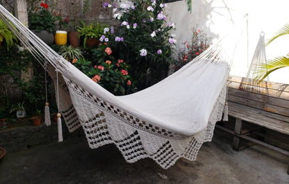 Star Point Hammock Without Wood - 100% Natural Cotton | Columpiame