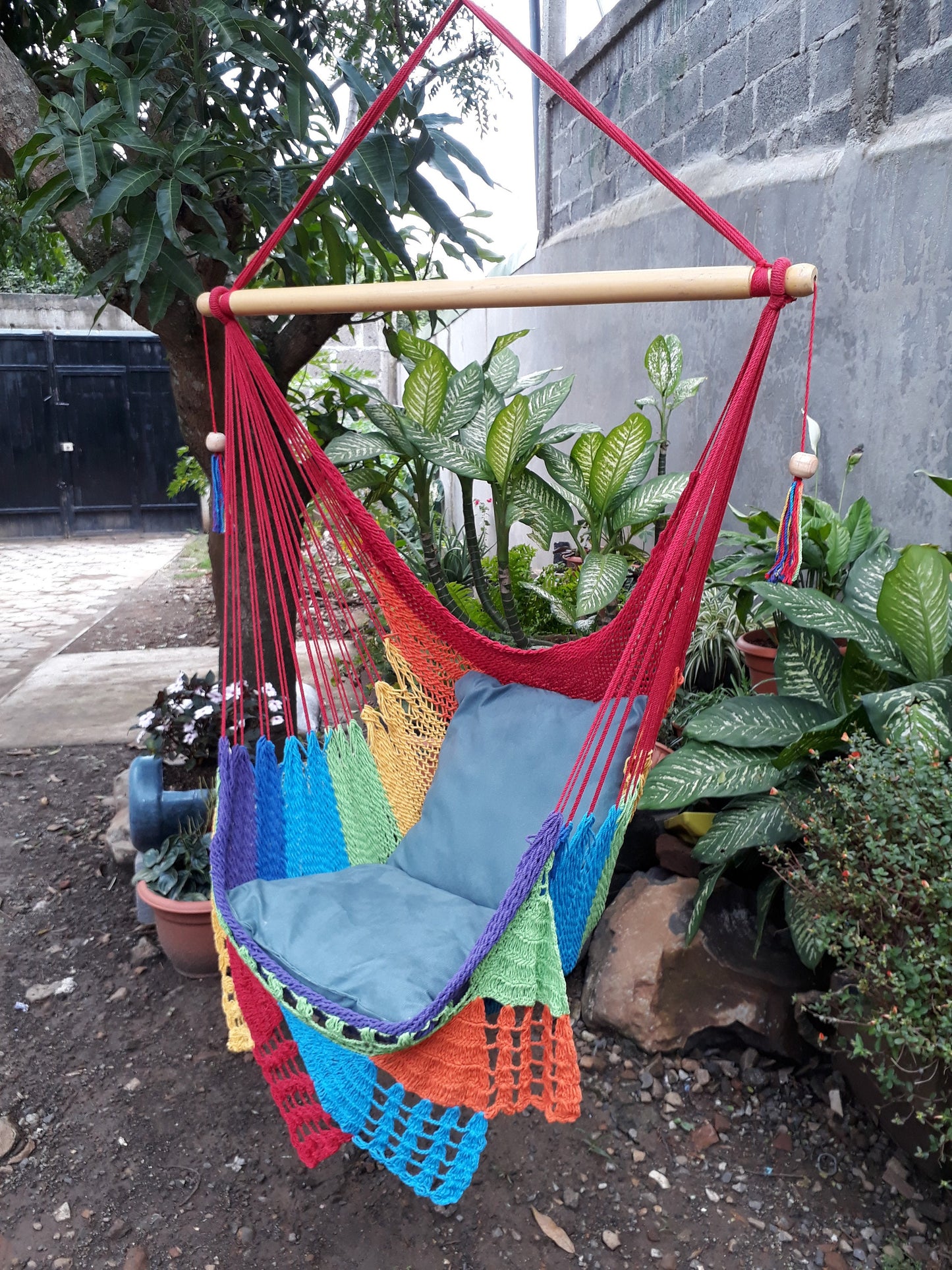Rainbow Hanging Chair - Natural Cotton | Columpiame