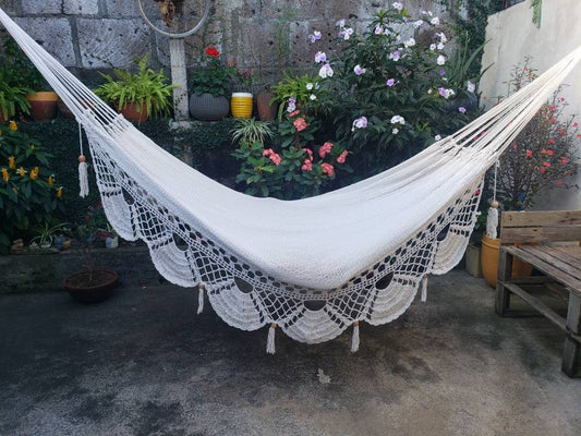 Cute Beige Hammock Without Wood - Natural Cotton | Columpiame