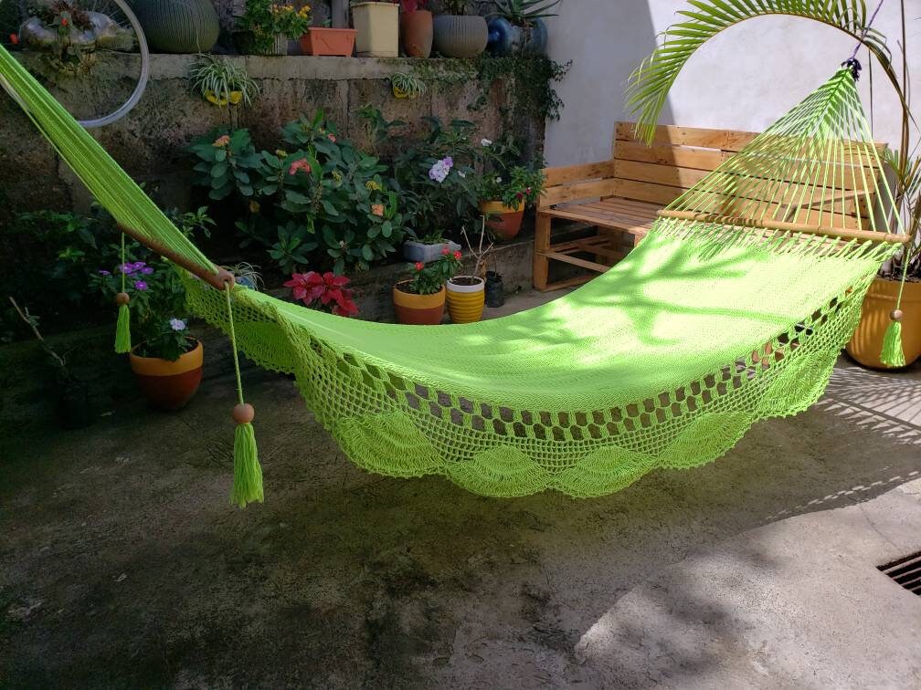 Green Pistachio Hammock - 100% Natural Cotton | Columpiame