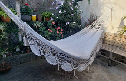 Cute Beige Hammock Without Wood - Natural Cotton | Columpiame