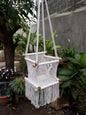 Beige Baby Hanging Chair - Natural Cotton & Wood | Columpiame