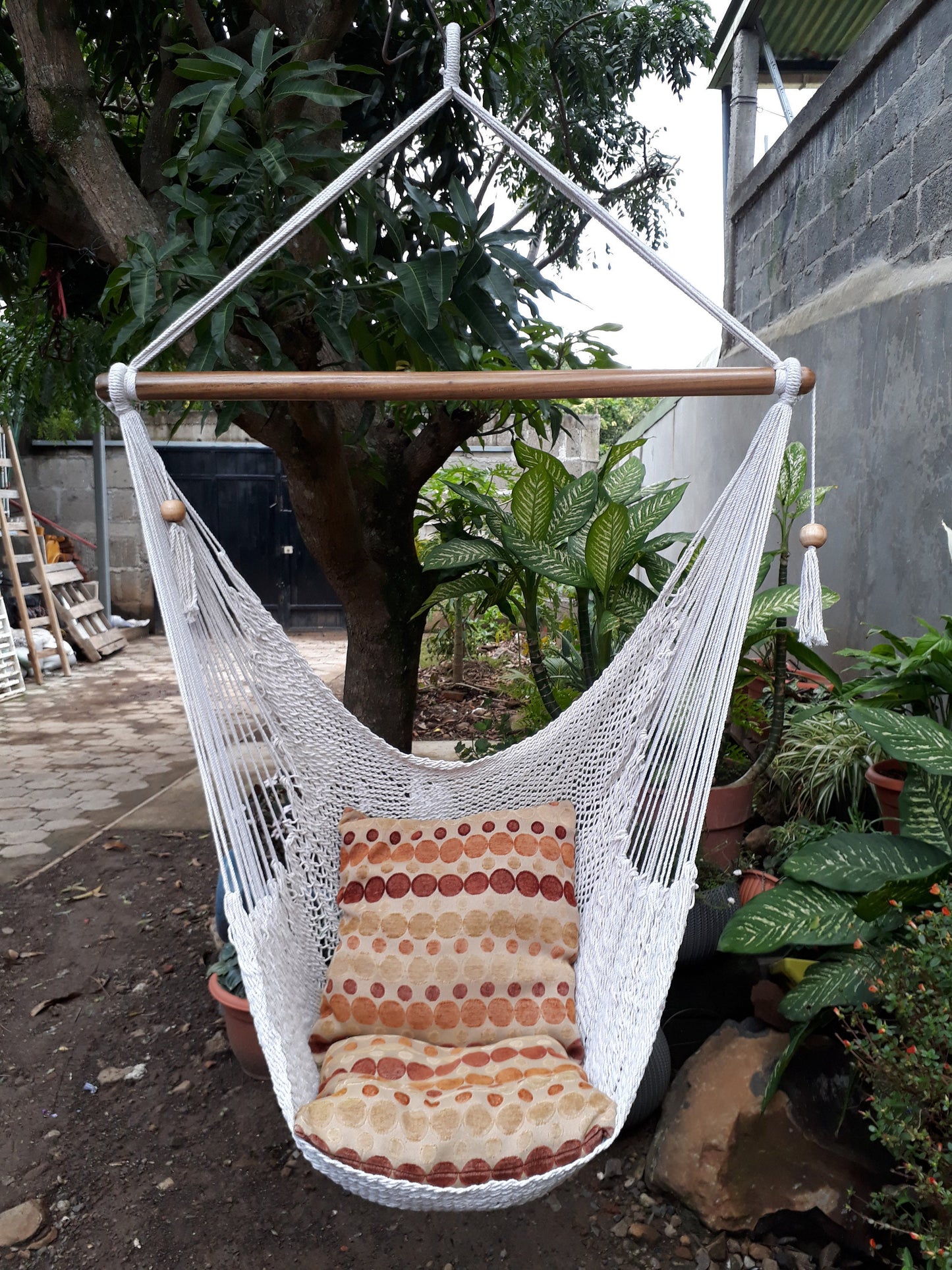 Beautiful Beige Hanging Chair - Natural Cotton | Columpiame