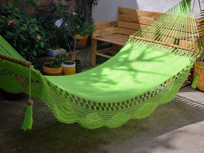 Green Pistachio Hammock - 100% Natural Cotton | Columpiame
