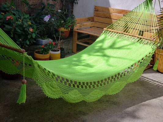 Green Pistachio Hammock - 100% Natural Cotton | Columpiame