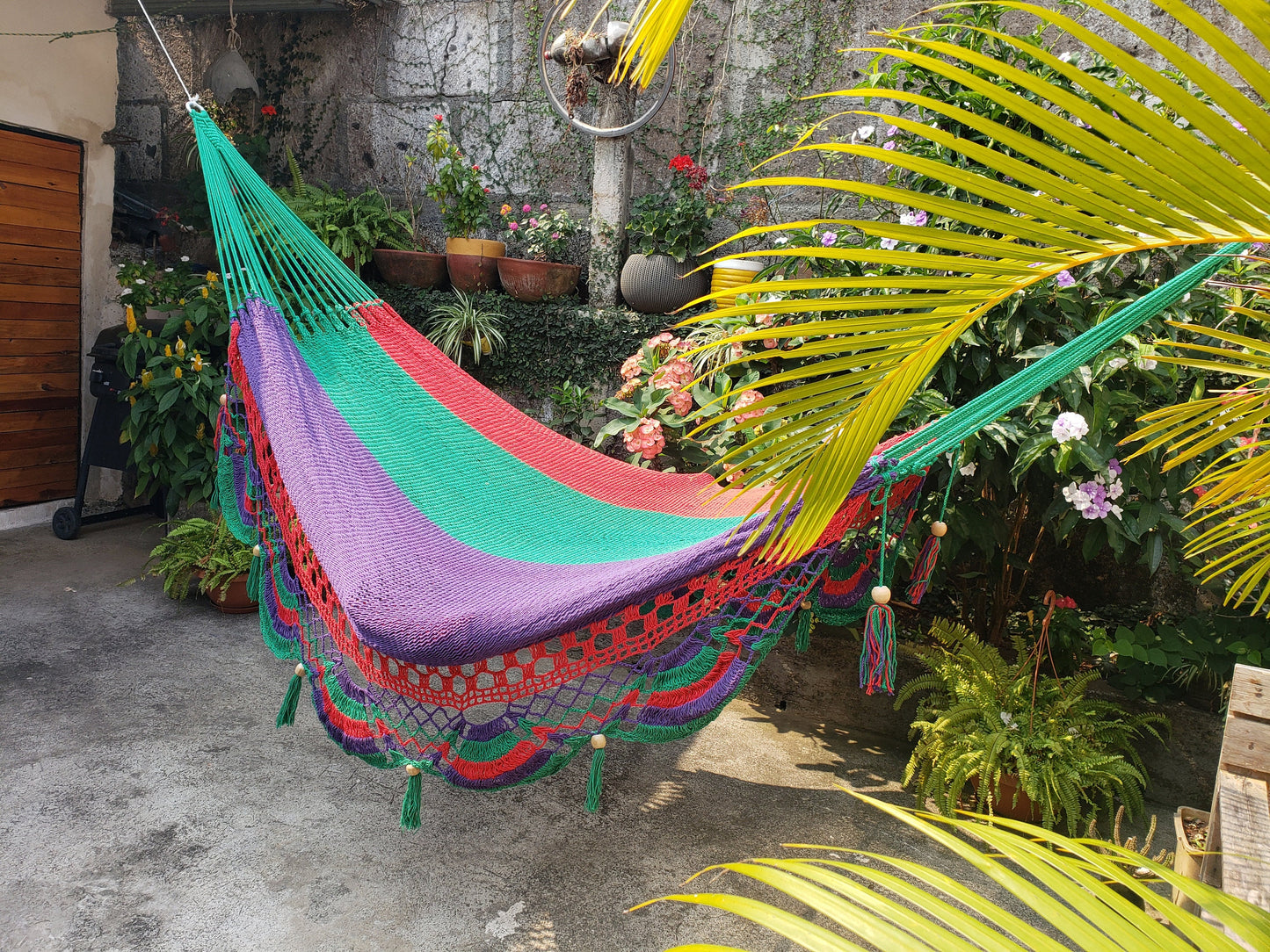 Multicolor Hammock Without Wood - 100% Natural Cotton | Columpiame