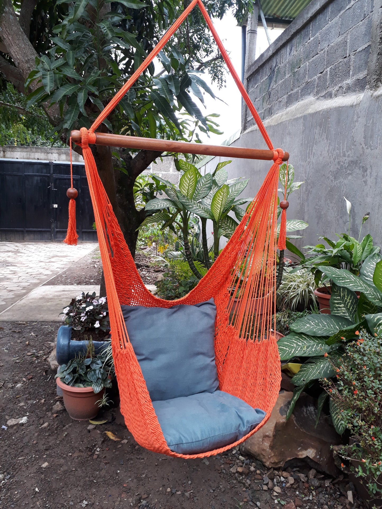 Orange Hanging Chair - 100% Natural Cotton | Columpiame